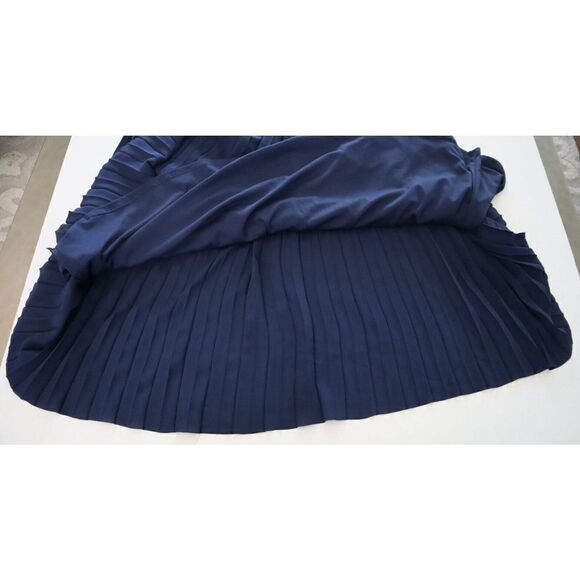 Adrianna Papell Women's Plus Sz 20W Midnight Foil Chiffon Pleated Skirt $139+ - Picture 9 of 14